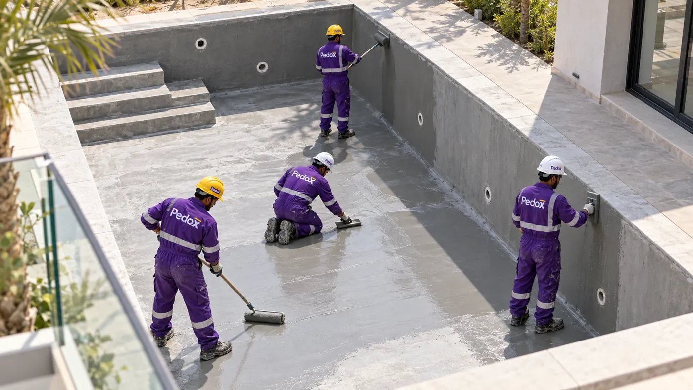 Pool & wet-area waterproofing — Illustrative brand image
